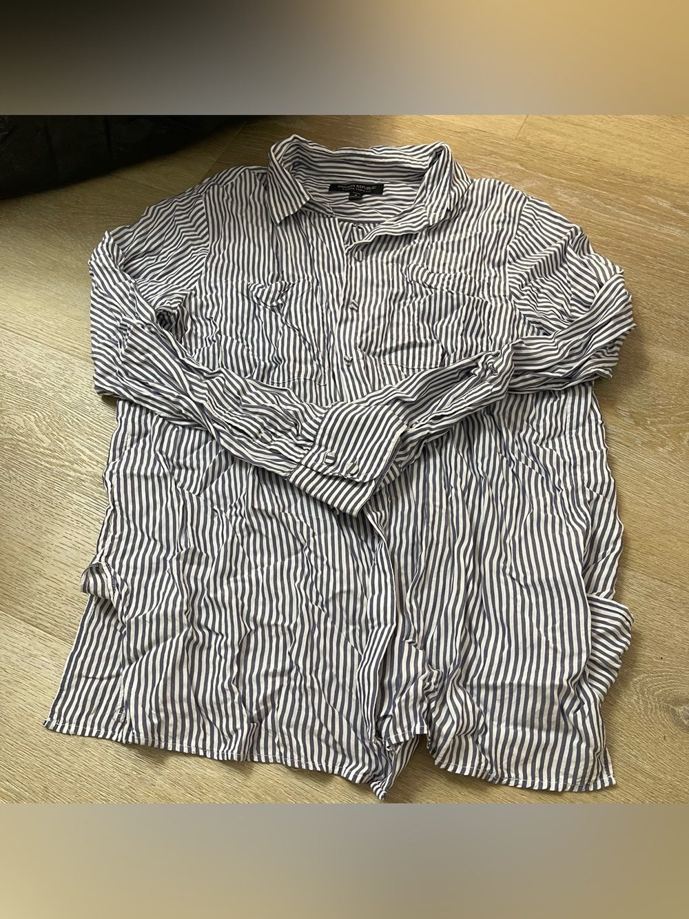 Banana Republic Parker Fit Tunic Fit Button Down Top